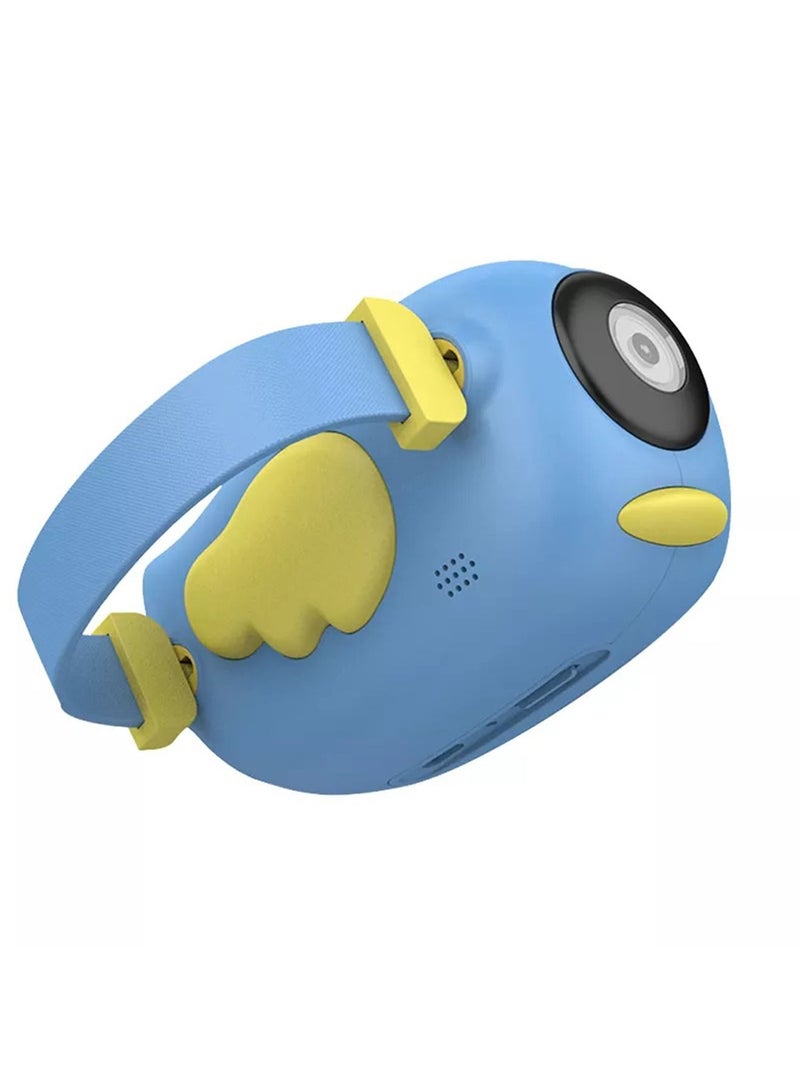 Children Digital Camera Kids Selfie HD Digital Video Cameras SD Card Supported(Blue)