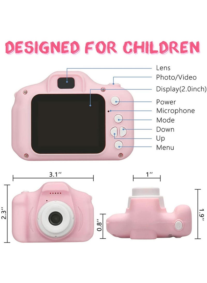 Children Digital Camera Kids Selfie HD Digital Video Cameras SD Card Supported
