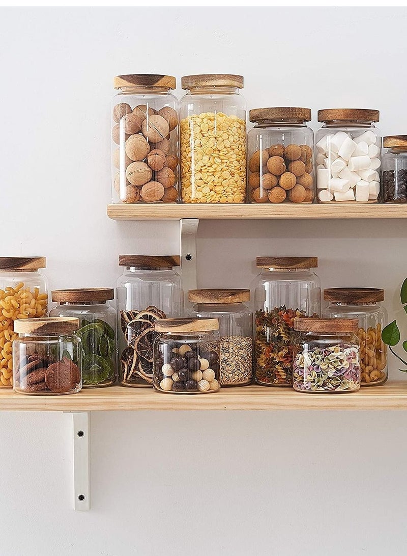 3 Pack Airtight Glass Storage Jar ,Borosilicate Glass Kitchen Canisters，Glass Canister for Kitchen, Pantry Organization, Ideal for Coffee, Nuts, Cookie (500ml)