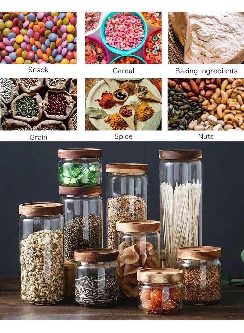 3 Pack Airtight Glass Storage Jar ,Borosilicate Glass Kitchen Canisters，Glass Canister for Kitchen, Pantry Organization, Ideal for Coffee, Nuts, Cookie (500ml)