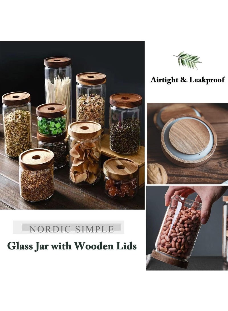 3 Pack Airtight Glass Storage Jar ,Borosilicate Glass Kitchen Canisters，Glass Canister for Kitchen, Pantry Organization, Ideal for Coffee, Nuts, Cookie (500ml)