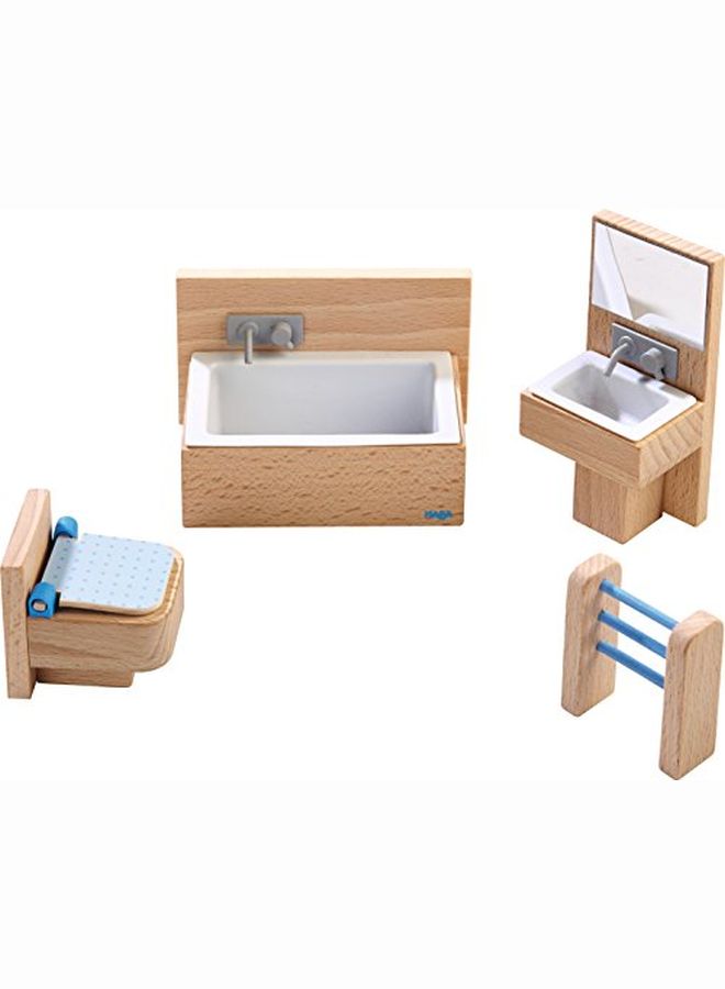 Little Friends Bathroom Set Wooden Dollhouse Furniture For 4