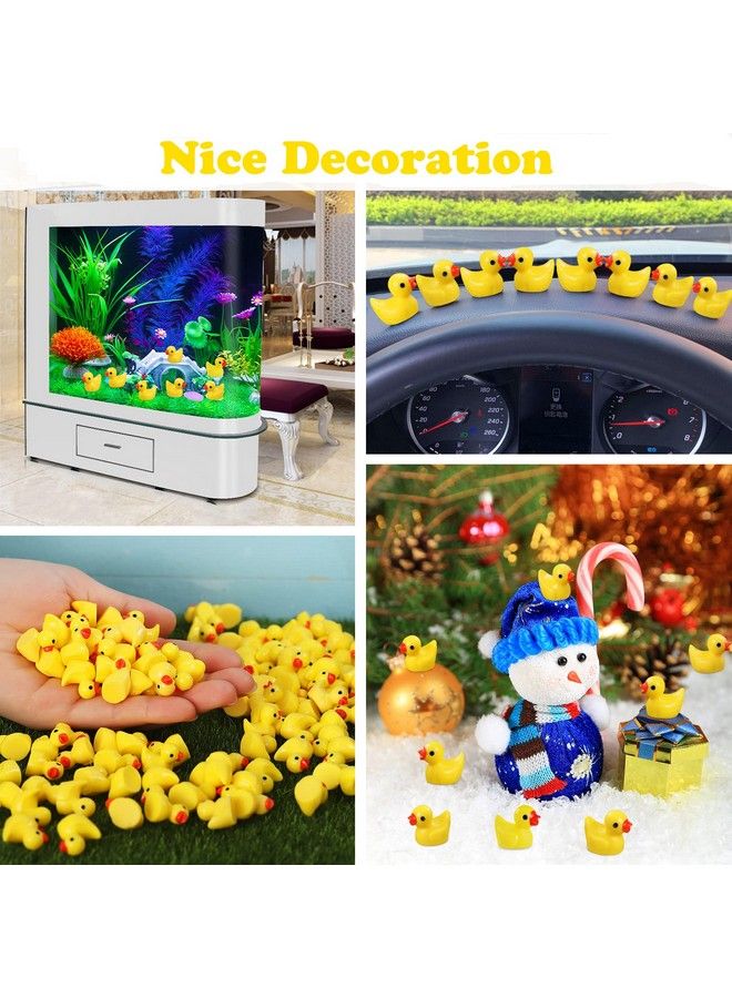 Mini Ducks 220 Pack Tiny Duck Figurines Bulk For Miniature Dollhouse Décor Accessories Garden Aquarium Potted Ornament Party Toys Diy Craft Office Classroom Activity To Hide