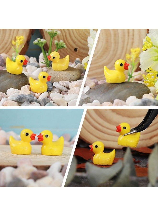Mini Ducks 220 Pack Tiny Duck Figurines Bulk For Miniature Dollhouse Décor Accessories Garden Aquarium Potted Ornament Party Toys Diy Craft Office Classroom Activity To Hide
