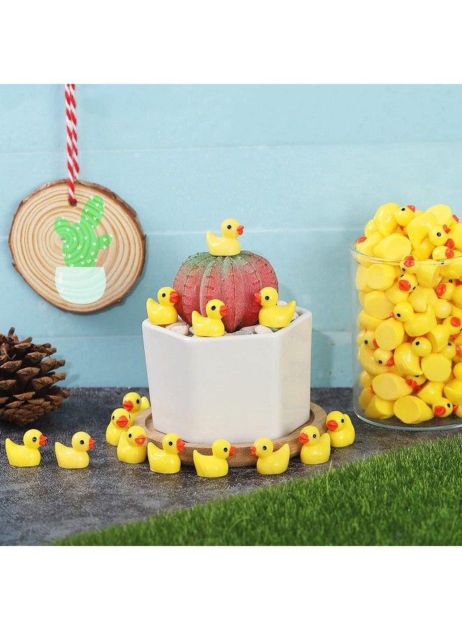 Mini Ducks 220 Pack Tiny Duck Figurines Bulk For Miniature Dollhouse Décor Accessories Garden Aquarium Potted Ornament Party Toys Diy Craft Office Classroom Activity To Hide
