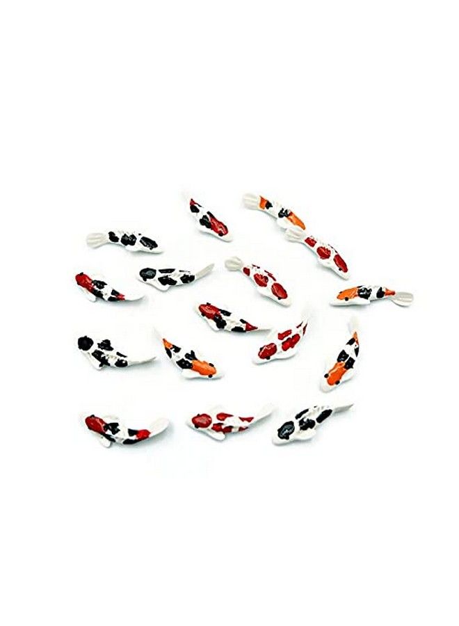 Mixed 4 Colors Lot Of 12 Miniature Koi Fish Fairy Garden Supplies Animal Fish Figurine Furniture Dollhouse