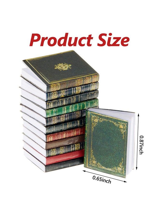 24 Pieces 1:12 Scale Miniatures Dollhouse Books Assorted Miniatures Books Dollhouse Mini Books Dollhouse Decoration Accessories Doll Toy Supplies For Christmas Pretend Play (Classic Style)