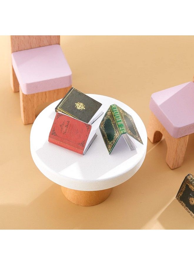 24 Pieces 1:12 Scale Miniatures Dollhouse Books Assorted Miniatures Books Dollhouse Mini Books Dollhouse Decoration Accessories Doll Toy Supplies For Christmas Pretend Play (Classic Style)