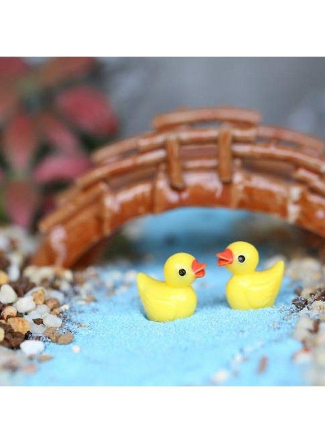 25Pcs Little Yellow Mini Duck Duckling Miniature Ornament For Diy Dollhouse Decoration Fairy Garden Plant Décor Nice Decoration Accessories For Deskcabinetkids Roomparty Etc.
