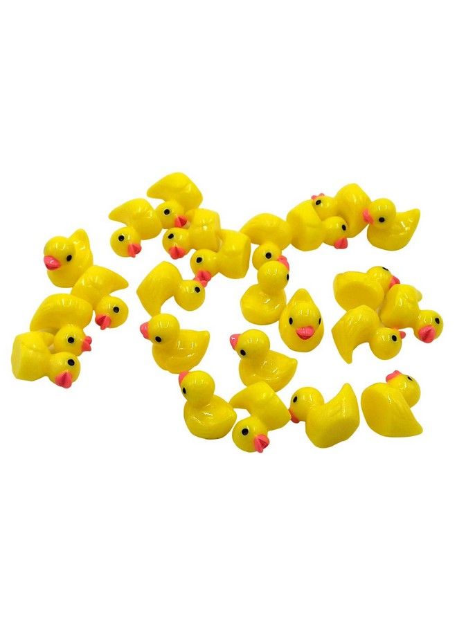 25Pcs Little Yellow Mini Duck Duckling Miniature Ornament For Diy Dollhouse Decoration Fairy Garden Plant Décor Nice Decoration Accessories For Deskcabinetkids Roomparty Etc.