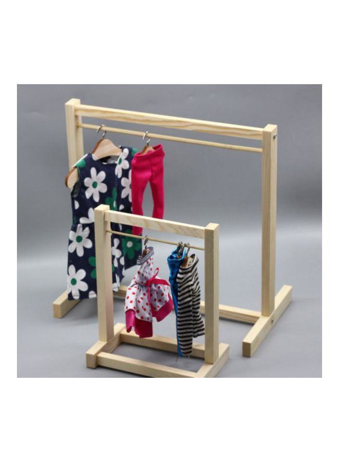 1 Pcs Wooden Doll Clothes Hanger