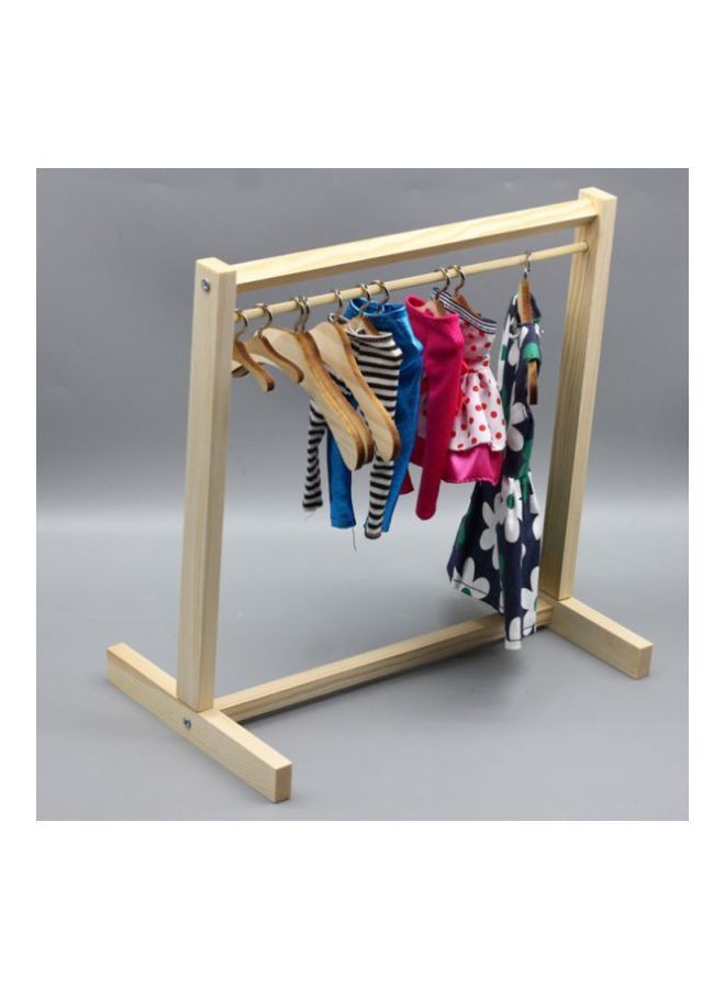 1 Pcs Wooden Doll Clothes Hanger
