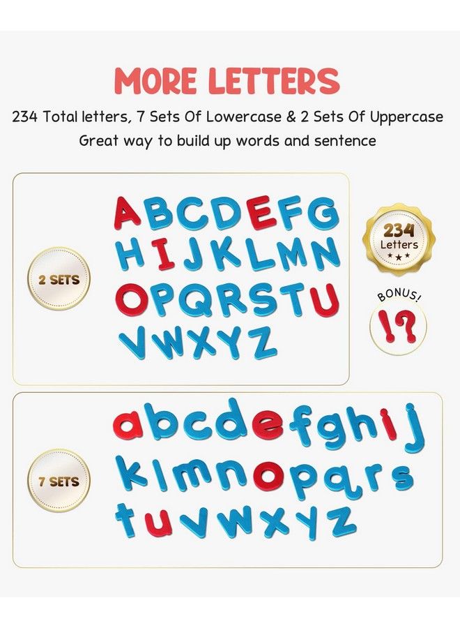 Classroom Magnetic Letters Kit 234 Pcs With Doubleside Magnet Board Foam Alphabet Letters For Kids Spelling And Learning