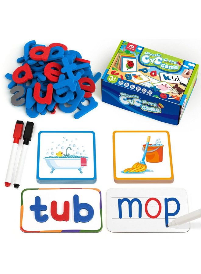 Short Vowels Spelling Flashcards With Magnetic Abc Letters Learn To Write Cvc Sight Words Vocabulary Flashcards Montessori Educational Toy Gift For Kids 3 4 5 Years Old