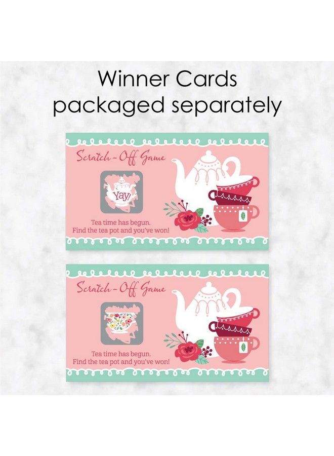 Floral Let’S Par Tea Garden Tea Party Game Scratch Off Cards 22 Count