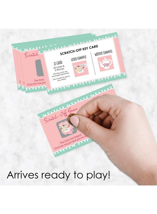 Floral Let’S Par Tea Garden Tea Party Game Scratch Off Cards 22 Count