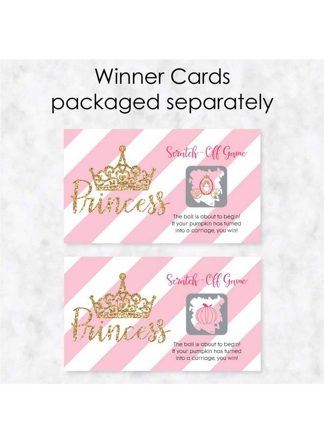 Little Princess Crown Pink And Gold Princess Baby Shower Or Birthday Party Game Scratch Off Cards 22 Count