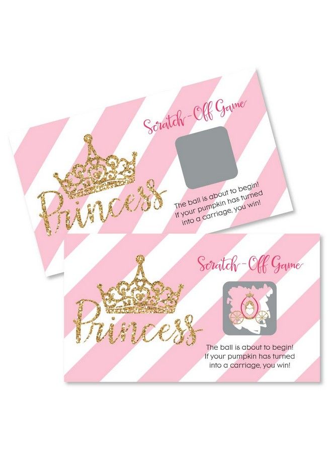 Little Princess Crown Pink And Gold Princess Baby Shower Or Birthday Party Game Scratch Off Cards 22 Count