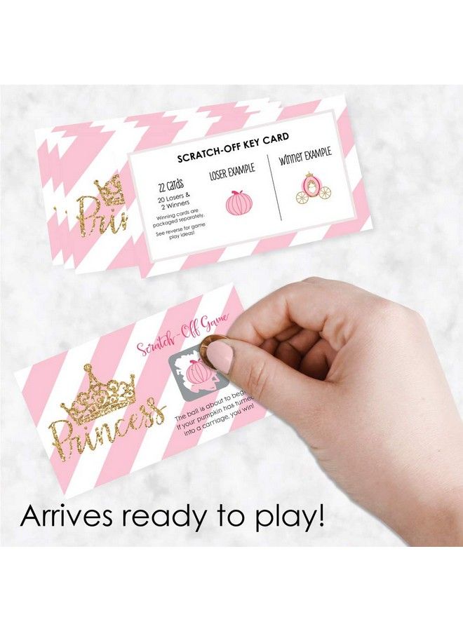 Little Princess Crown Pink And Gold Princess Baby Shower Or Birthday Party Game Scratch Off Cards 22 Count