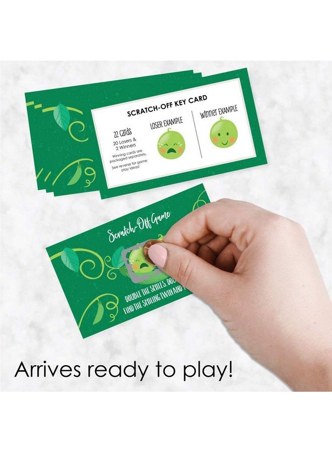 Double The Fun Twins Two Peas In A Pod Baby Shower Or First Birthday Party Game Scratch Off Cards 22 Count