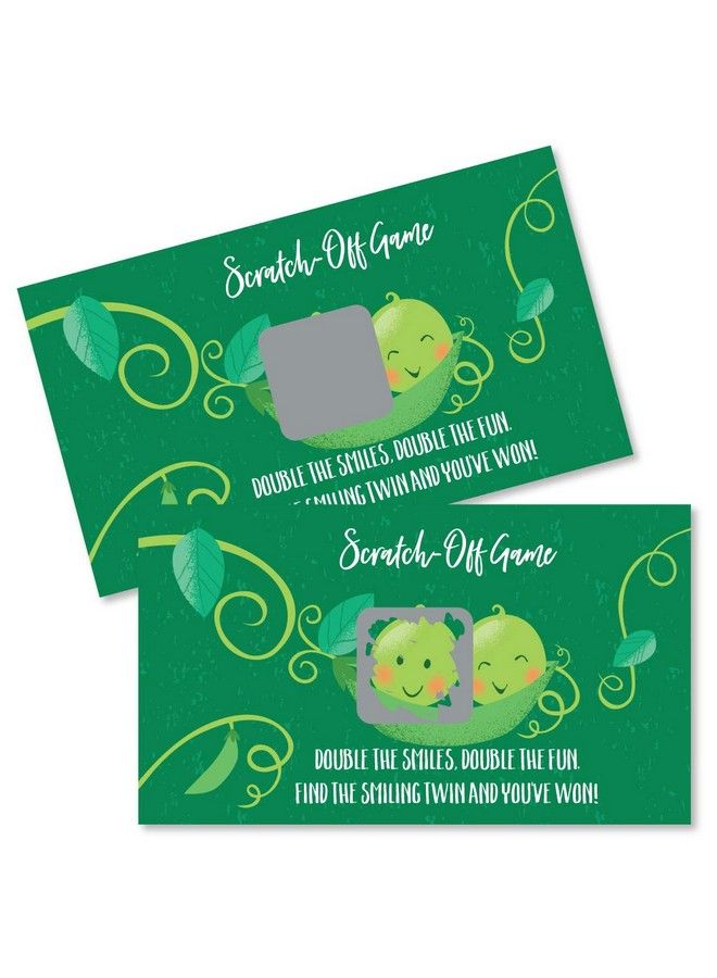 Double The Fun Twins Two Peas In A Pod Baby Shower Or First Birthday Party Game Scratch Off Cards 22 Count