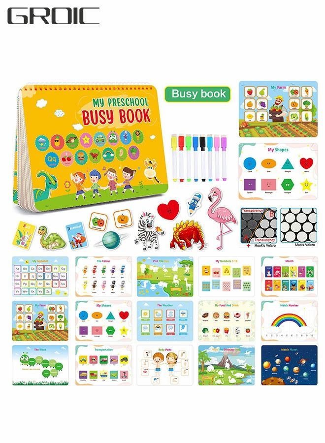 Children's Busy Books, Preschool Montessori Toys For Toddlers, Autism Sensory Education Toys, Activity Binders, Quiet Books, Early Education Toys To Develop Fine Motor Skills