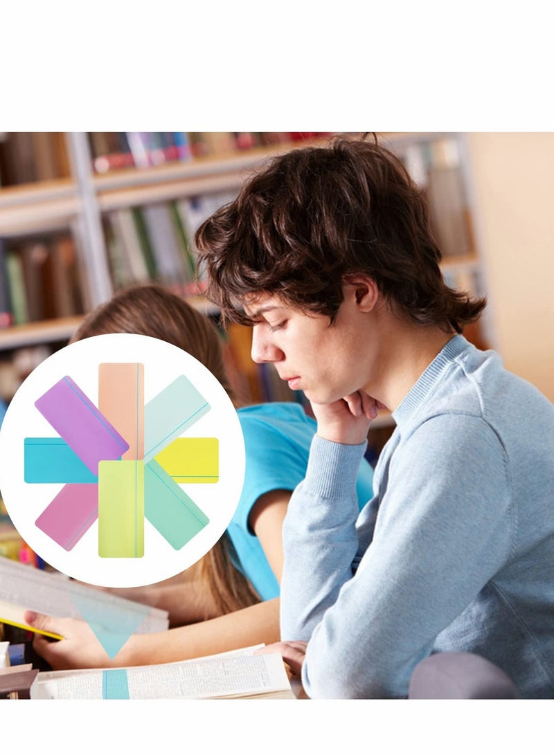 Guided Reading Strips, 8 Pcs Dyslexia Overlay Ruler, Coloured Overlays Ruler Highlight Strips Tracking Rulers for Dyslexia, ADHD and to Reduce Visual Stress