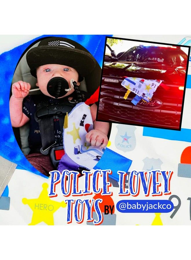 Police Baby Tag Security Blanket Sensory Toy