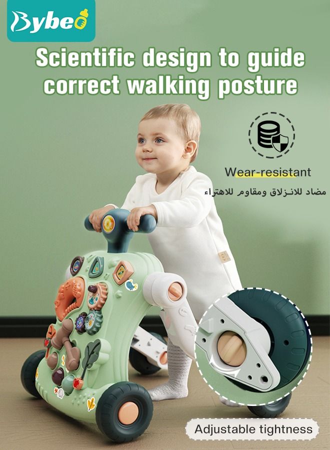 6 in 1 Multifunctional Baby Sit to Stand Walker With Activity Center Toddler Trolley & Push Stroller with Interactive Learning Table, Toy Gift for Infant Boys Girls