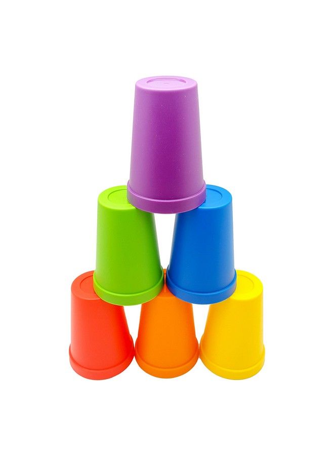 Rainbow Stacking Cups 6 Piece Set Color Sorting Toys For Toddlers Primary Matching Fine Motor Skills Color Recognition For Montessori Preschoolers Toddler Activities Primary For Kids