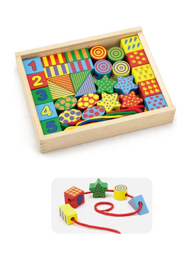 Wooden Lacing Blocks Toy