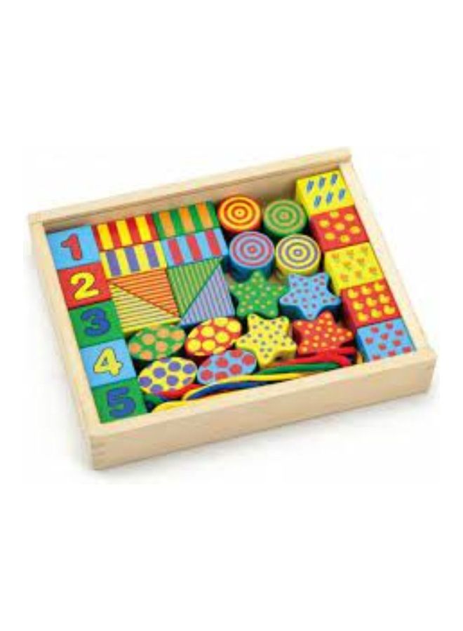 Wooden Lacing Blocks Toy