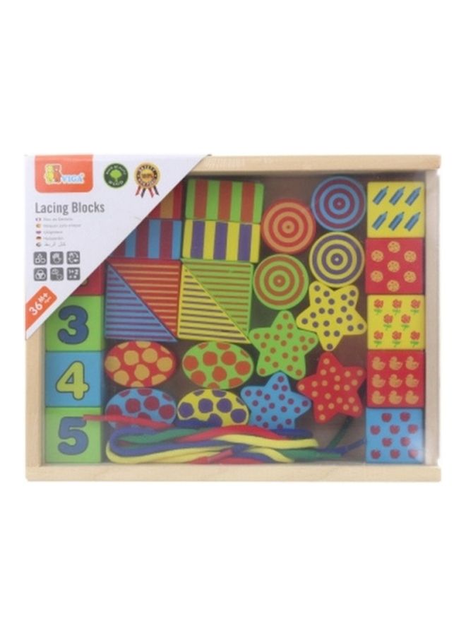 Wooden Lacing Blocks Toy