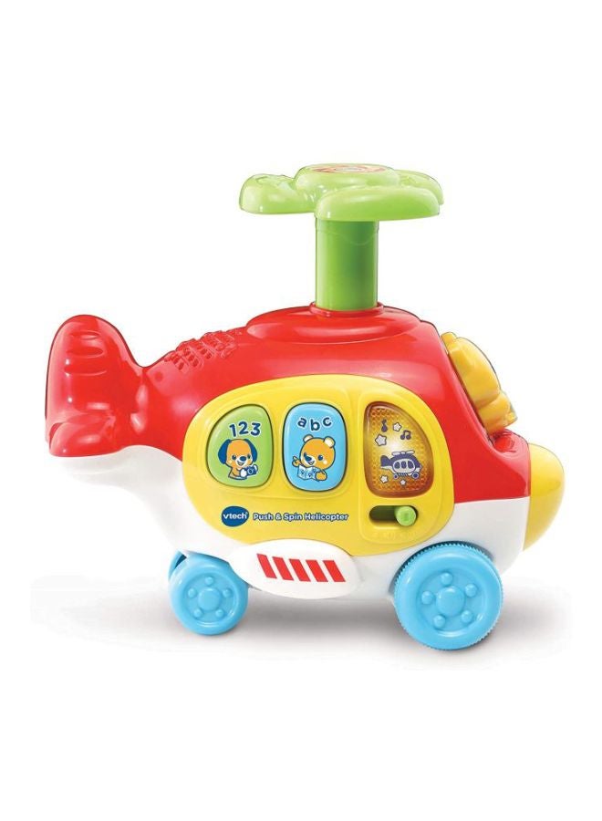 Push And Spin Helicopter, Press And Go, Red/Yellow/Green, VT80-513903 12.1x22.3x22cm