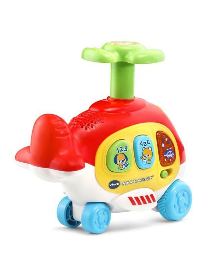 Push And Spin Helicopter, Press And Go, Red/Yellow/Green, VT80-513903 12.1x22.3x22cm