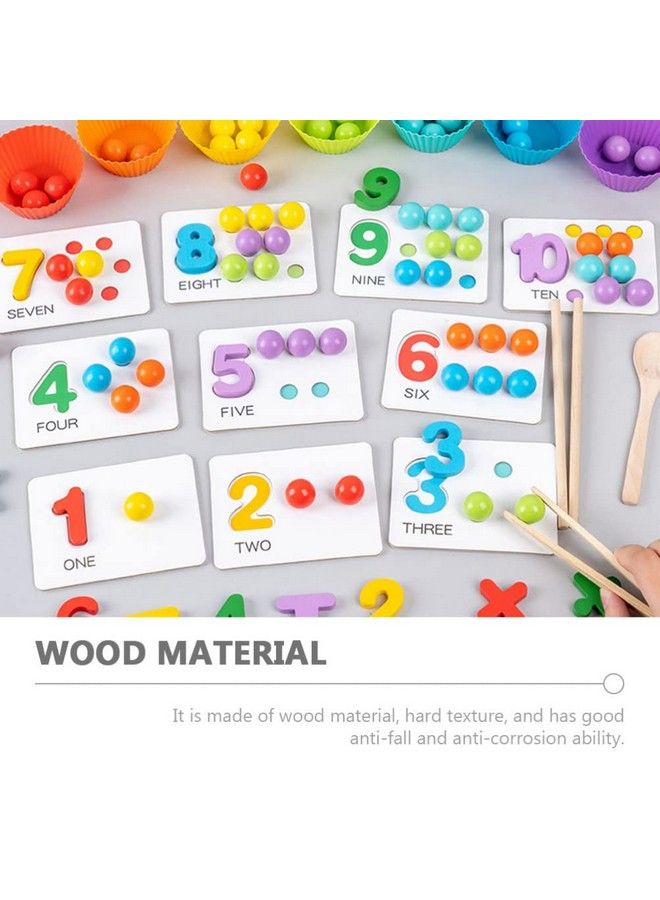 3Pcs Wooden Tweezer Tongs Wooden Peg Board Beads Game Clips Counting Matching Game Beads Tweezers For Montessori Sorting Toys