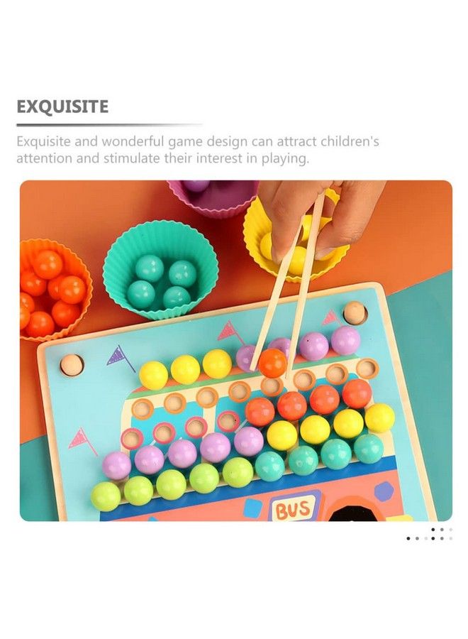 3Pcs Wooden Tweezer Tongs Wooden Peg Board Beads Game Clips Counting Matching Game Beads Tweezers For Montessori Sorting Toys