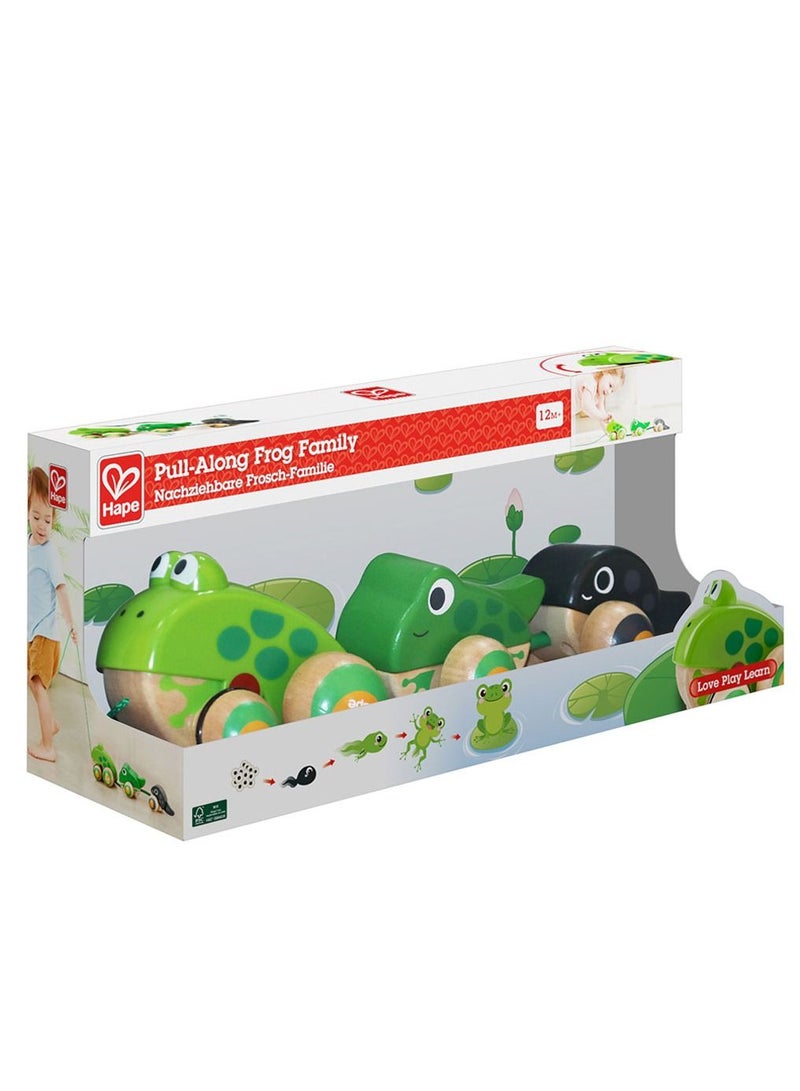 Hape Wooden Frog-Themed Push and Pull-Along Toy