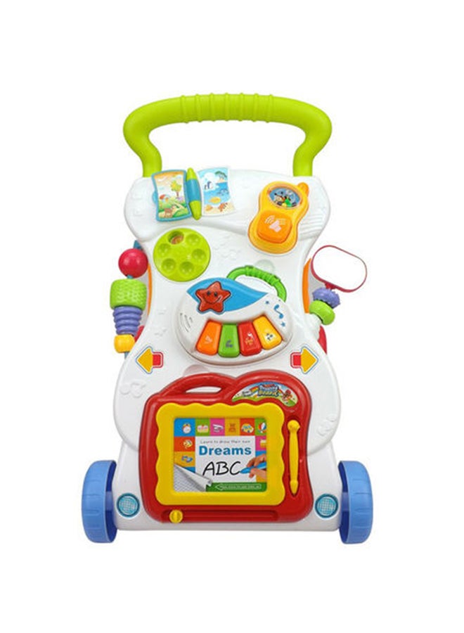 Multi-Functional Music Walker Speed Control And Adjustable Wheels Suitable Age 6-12 Months 45x42x34cm