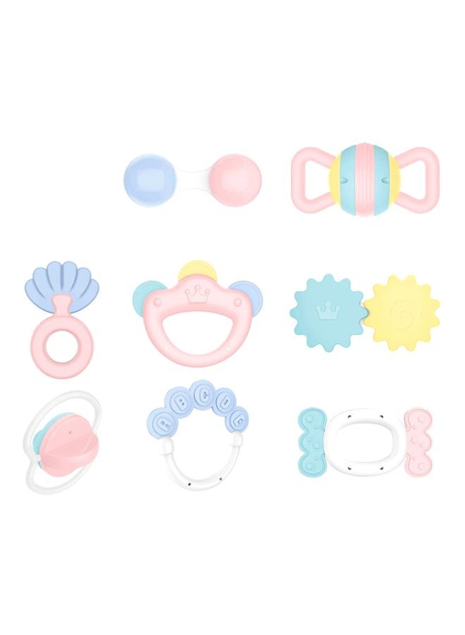 8-Piece Teether Rattle Toys Set 20.5x11x14.2cm