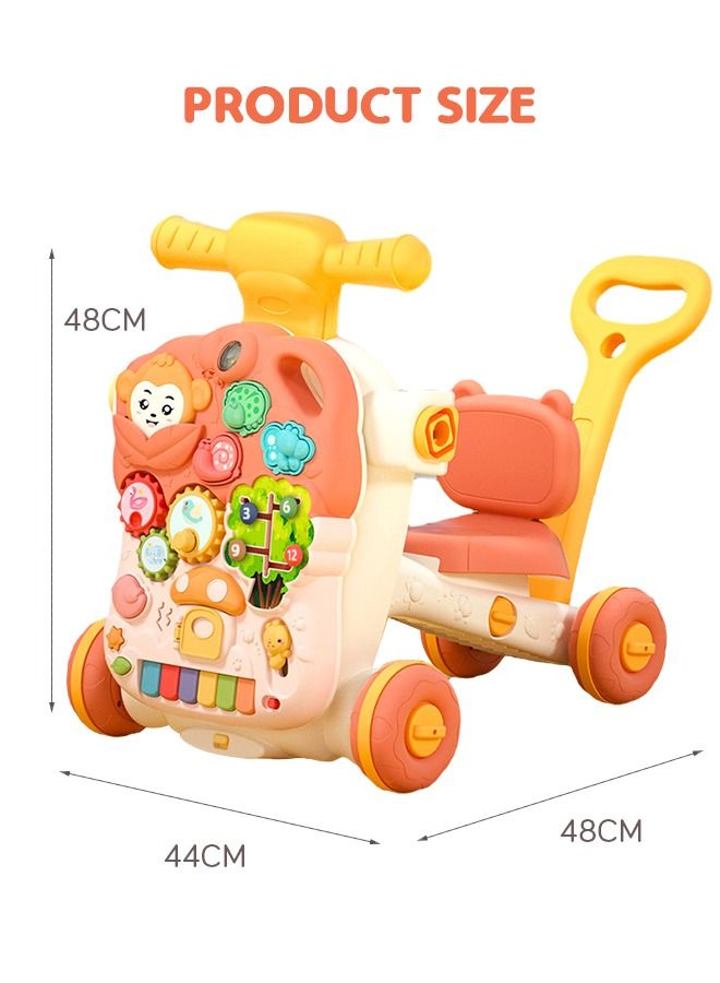 5 in 1 Multifunctional Baby Sit To Stand Trolley Yoyo Walker Activity Center Entertainment Table And Board Game