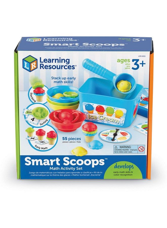 Smart Scoops Math Activity Set Stacking And Sorting Toys Develops Early Math Skills 55 Pieces Ages 3+