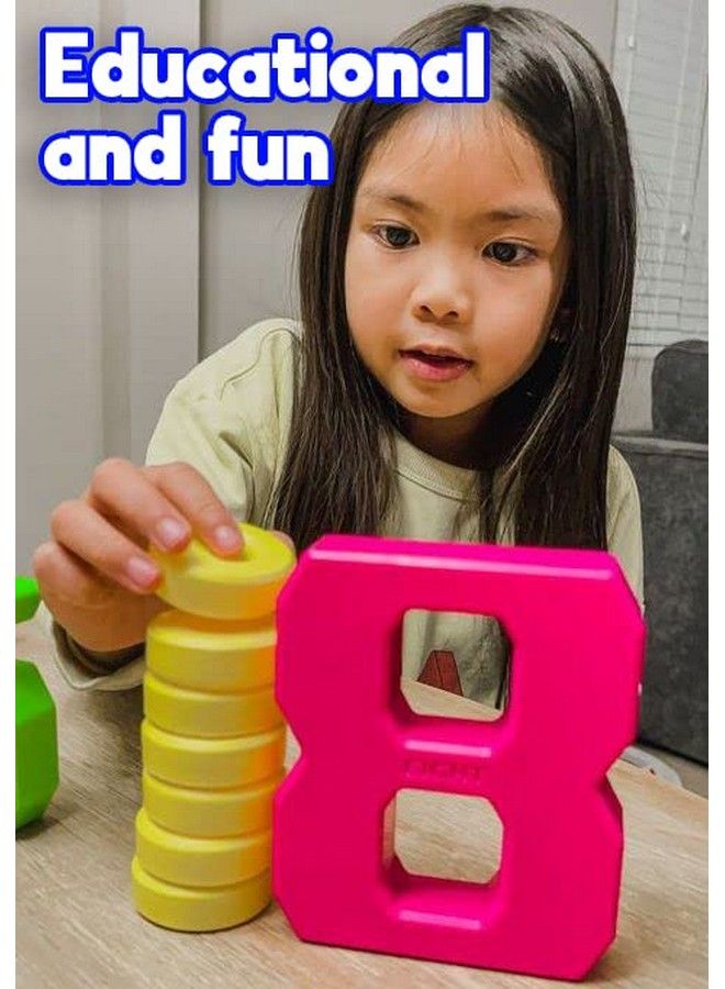 Number Blocks & Coins Counting Stacking 20 Piece Set Toddler Toys Preschool Learning Activities Stem Montessori Toys For Toddlers Homeschool Kids Learning Toys Ages 18 Months+ Includes Ebook