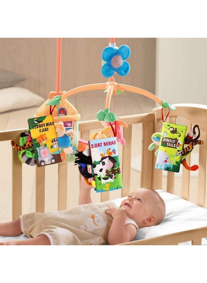 Baby Books Toys Baby Books 0 6 Months Touch And Feel Cloth Crinkle Soft Books Toys For 0 3 6 12 18 Months Infant Newborn Baby Boy Girl Shower Gifts Set Sensory Learning Stroller Toys (3Pcs)