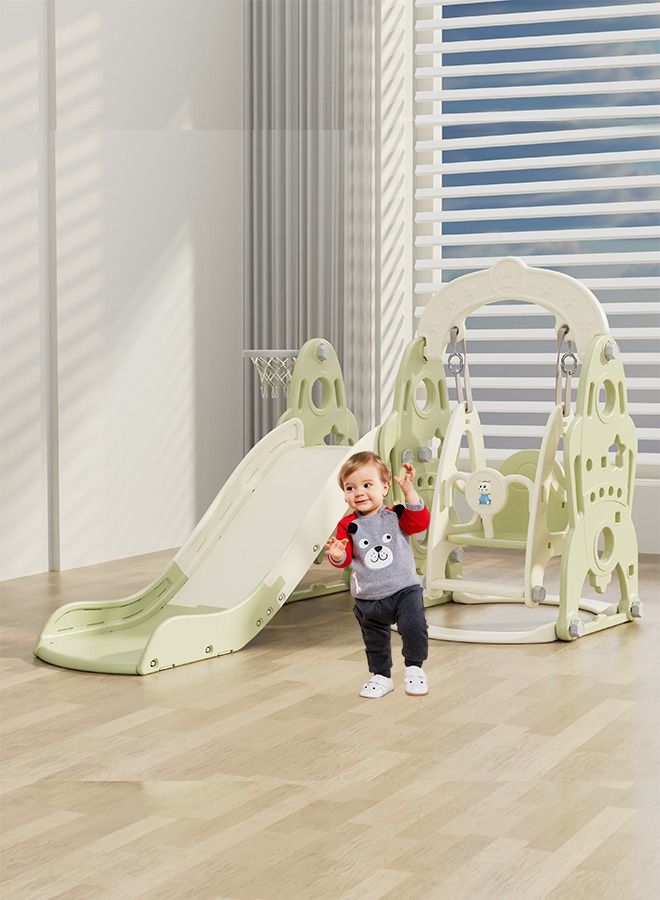 Children Indoor Playground Kids Colorful Rocket Theme Plastic Swing Slide Baby Multifunctional Toys