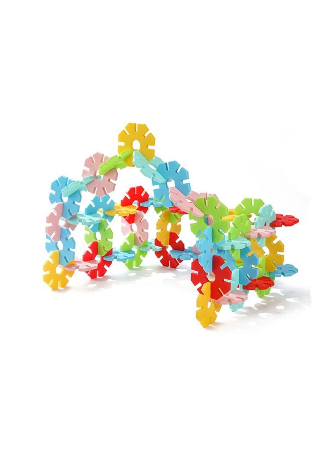 50PCS Kids Snowflake Multicolor Building Blocks Educational Learning Toy