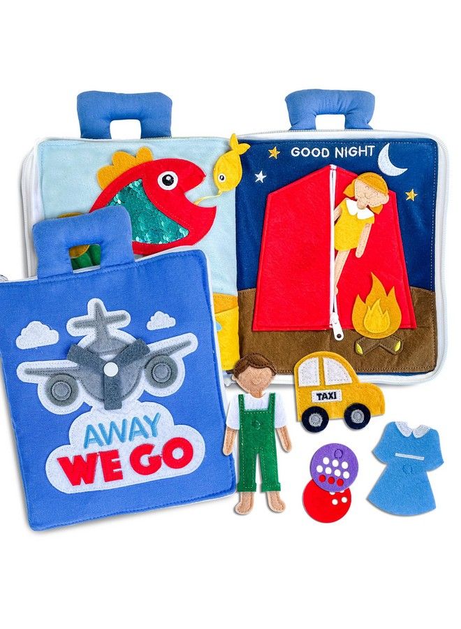 Quiet Book. Away We Go Activity Busy Book. Montessori Toy For Toddlers. Educational Toy For Toddlers Preschool And Early Learning. Toddler Airplane Travel Essentials Travel Toys