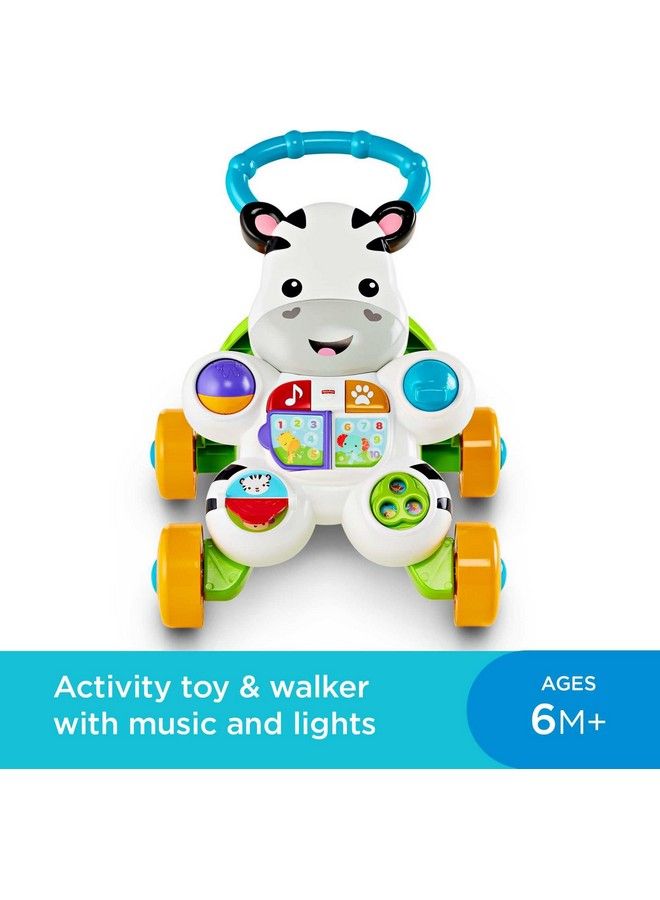 Baby Learning Toy Learn With Me Zebra Walker With Music Lights And Fine Motor Activities For Ages 6+ Months