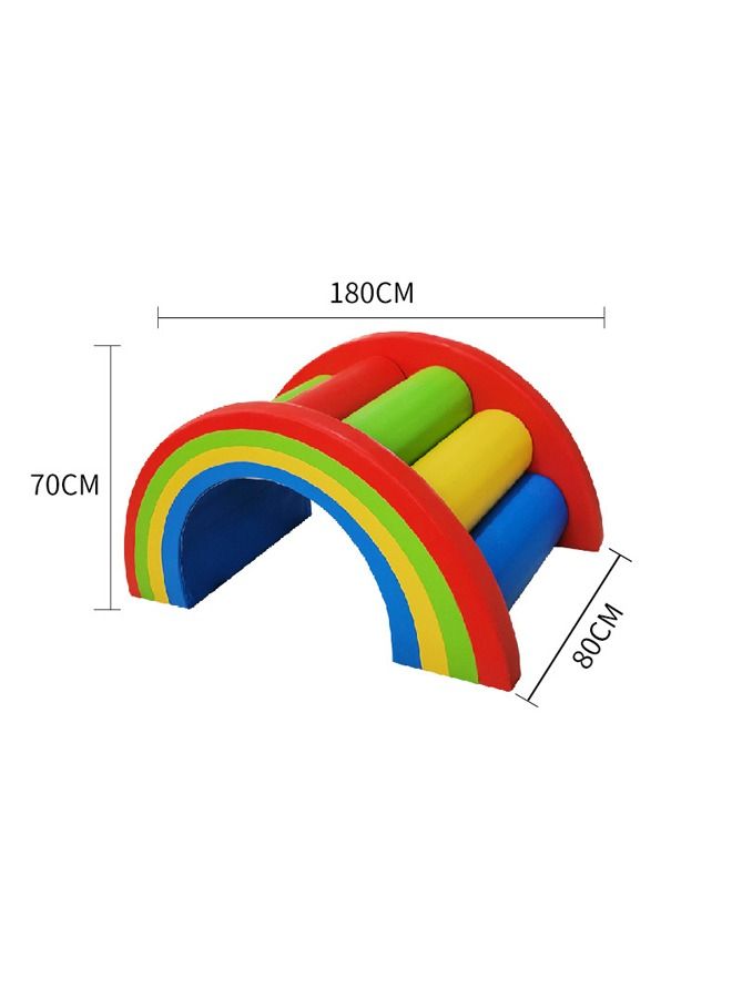 Kids Play Soft Set Climb And Crawl Slide Training Aids Pvc Play Rainbow Bridge