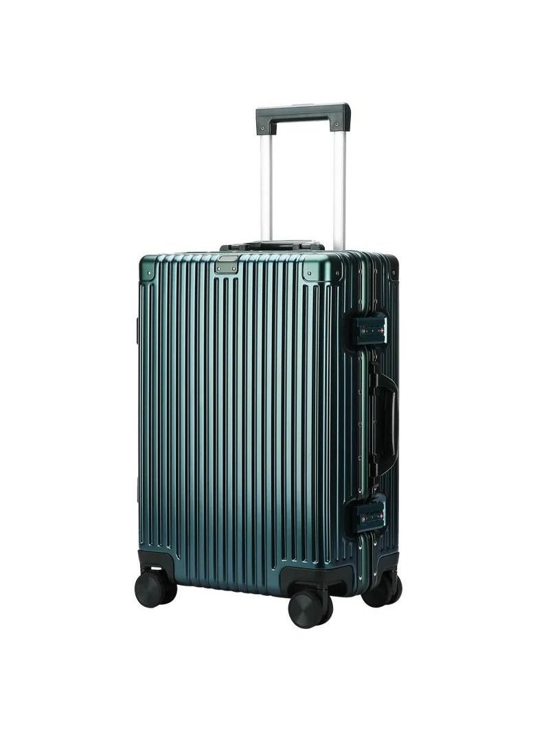 Luggage Set Of Check-in and Hand Carry Baggage Aluminum Shape 2 Pieces - 10kg-20inch and 20kg-24inch.